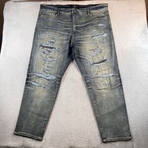 Jordan Craig Aaron Hamilton Denim Mens 46X32 Blue Distressed Rock Moto